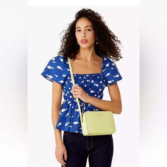 New Kate Spade Harper Crossbody bag Leather Bosc Pear - Picture 5 of 5